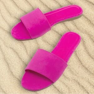 SHEIN Hot Pink Slip-On Sandals - W7